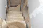 new stairs plasterboard on walls stairwell les guis virlet puy de dome france