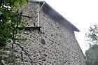 plastic guttering lime pointing downhill lean-to rear house les guis virlet puy de dome france