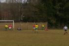 fc pionsat st hilaire pontaumur breakaway from goal kick clipped the post went wide football foot french cup coupe de france 18 janvier january 2009 copyright free photo royalty free photo