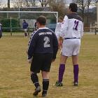 fc pionsat st hilaire neuf eglise the long and the short and the tall unequal contest french football pyramid level 14 foot francaise pyramide niveau quatorze mars march 2009 copyright free photo royalty free photo